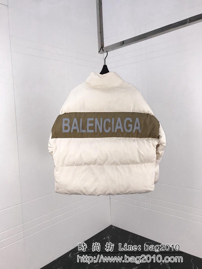 BALENCIAGA巴黎世家 18冬季新款 撞色拼接字母印花 保暖舒適棉服 男女同款 ydi1608